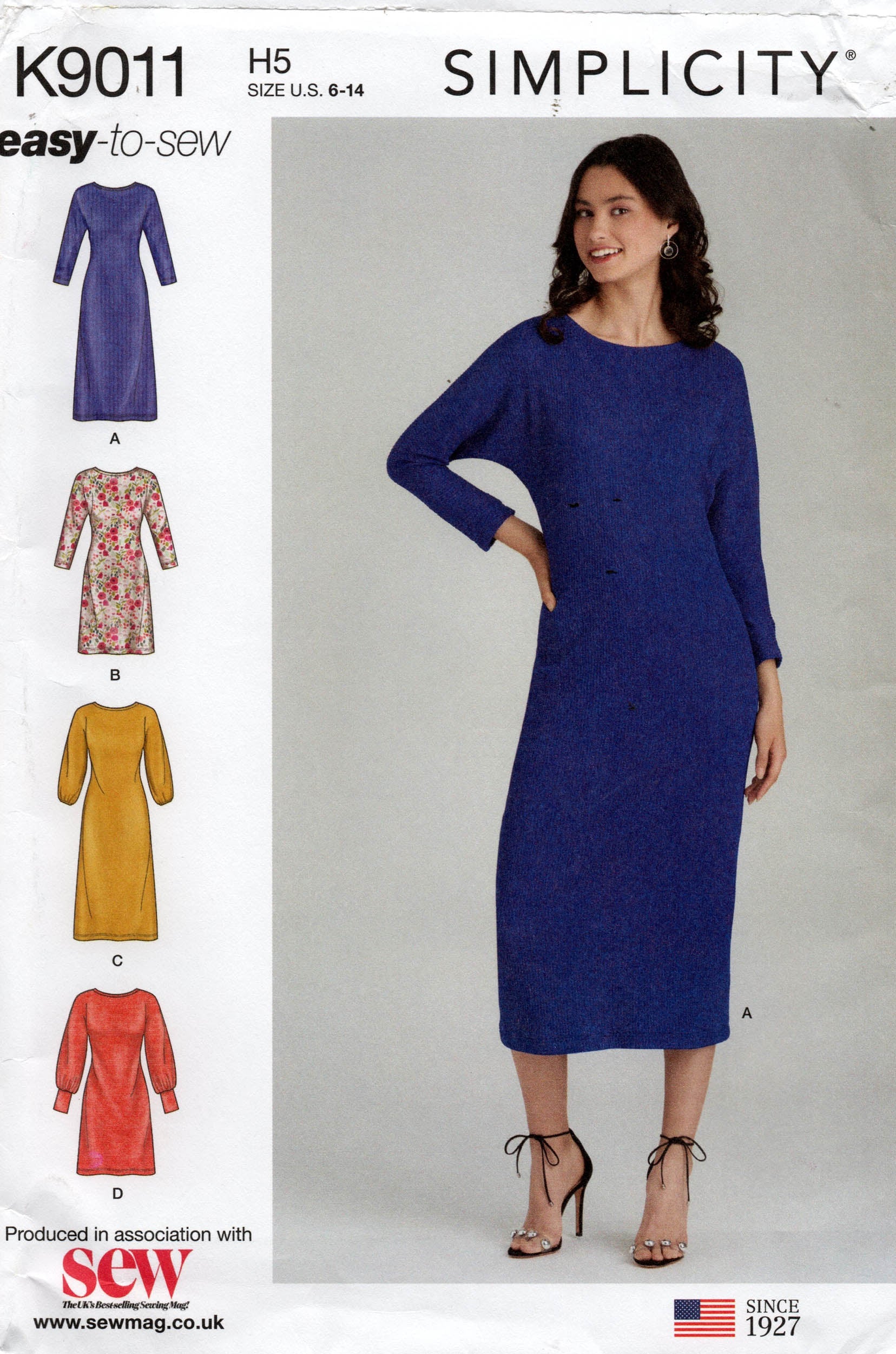 Simplicity 9011 Womens EASY Stretch Knit Pullover Dress Out Of Print P All The Precious Things Simplicity 9011 Womens EASY Stretch Knit Pullover Dress Out Of Print P All The Precious Things
