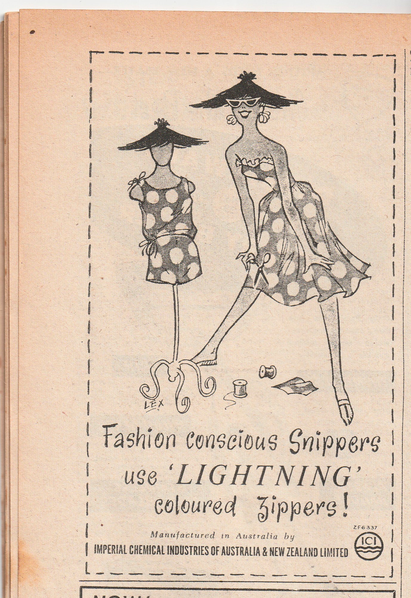 Australian Home Journal May 1959 Magazine with Womens Fitted Sheath Dress Nightgown & 2 Toddler Girls Dresses Factory Folded Paper Sewing Patterns Included