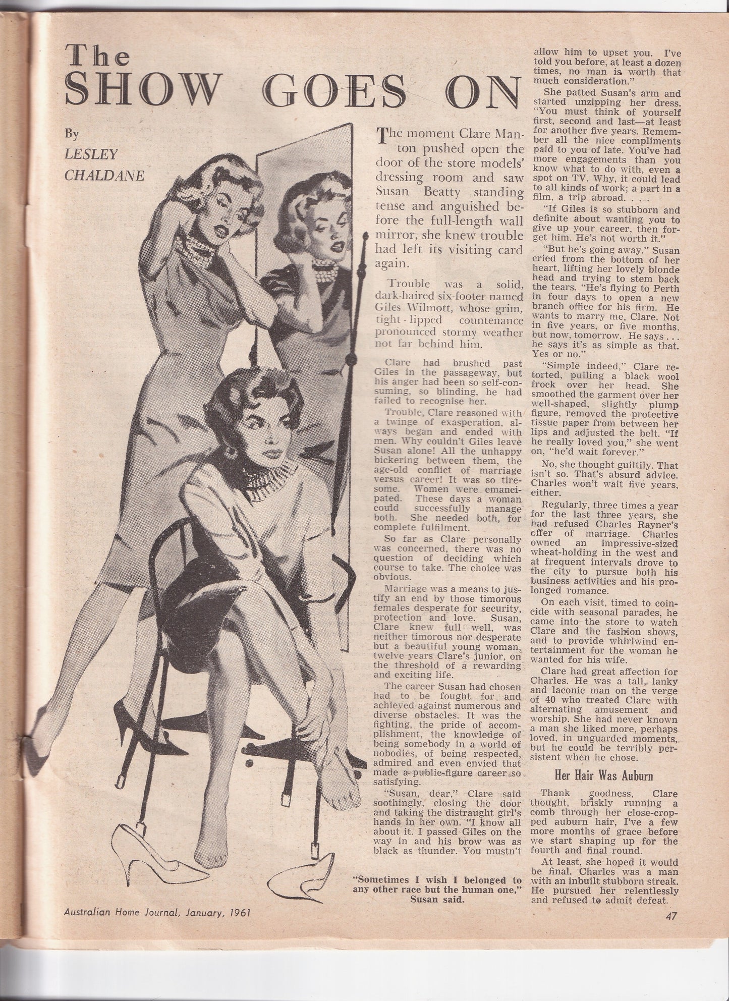Australian Home Journal January 1961 Magazine with Womens Sheath Dress (B40) Full Skirt Dress (B32) & Girls Size 8 Playsuit & Skirt Factory Folded Paper Sewing Patterns Included