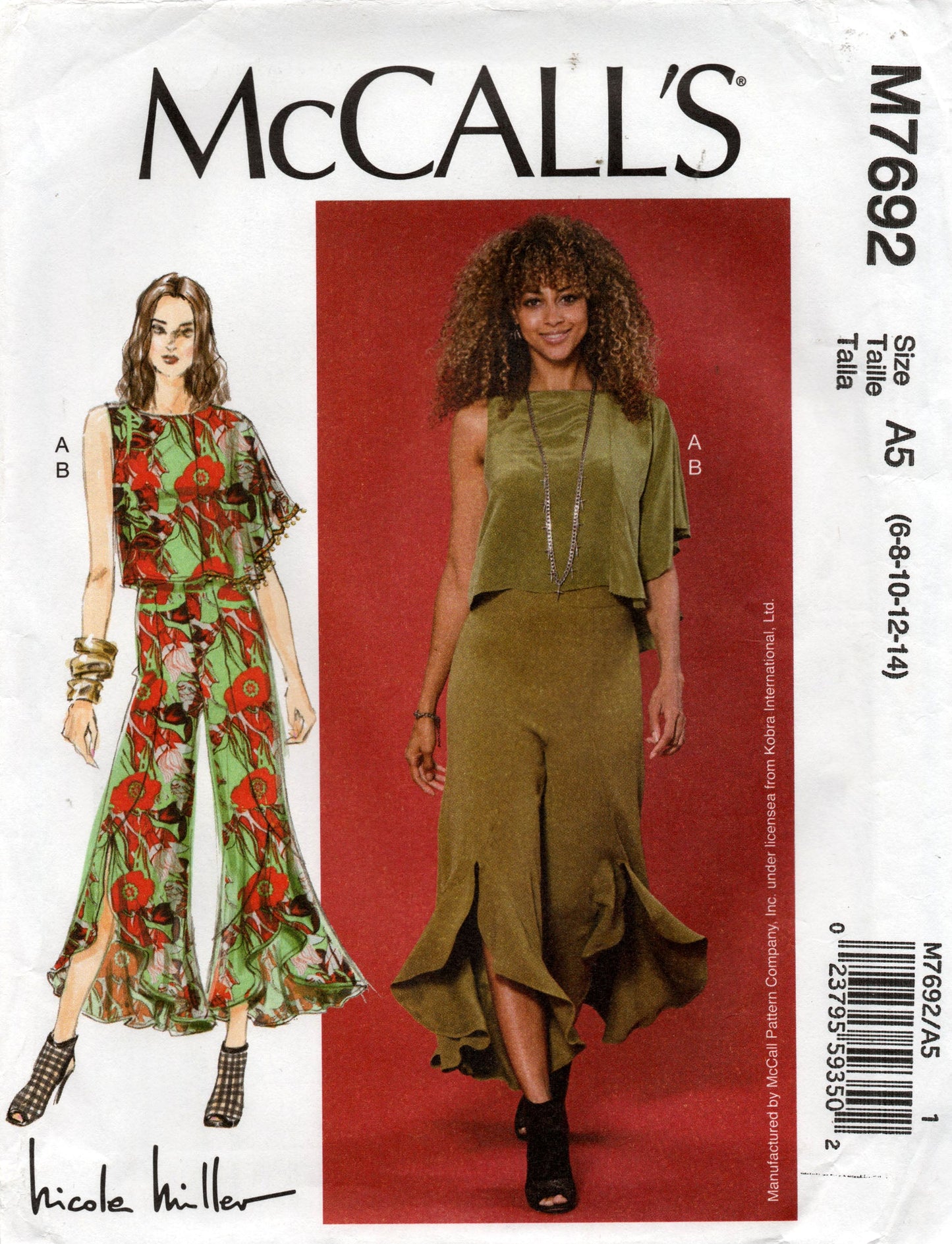 McCall's 7692 oop top pants