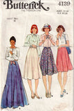 Butterick 4139 Womens 8 Gore Skirt in 4 Lengths 1970s Vintage Pattern Size 12 or 14