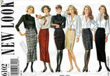 New Look 6102 Womens Wrap or Pleated Pencil Skirts 1990s Vintage Sewing Pattern Size 8 - 18 UNCUT Factory Folded