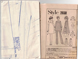 Style 2650 Maternity Tent Dress Top & Pants 1960s Vintage Sewing Pattern Size 16 Bust 38 inches UNCUT Factory Folded