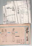 Style 4718 Womens Maternity Pinafore Dress Tunic Top & Pants 1970s Vintage Sewing Pattern Size 12 Bust 34 inches