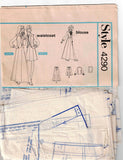 Style 4290 Young Junior Teen Panelled Skirt Waistcoat & Zip Front Blouse 1970s Vintage Sewing Pattern Bust 35 inches