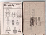 Simplicity 9963 Womens HEIGL & NORDSTROM Tote Bags & Purses Out Of Print Sewing Pattern UNCUT Factory Folded