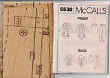 McCall's 5538 Womens Fit & Flared Jacket Tapered Pants & Slim Skirt 1990s Vintage Sewing Pattern Size 12 Bust 34 inches UNCUT Factory Folded