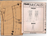 McCall's 7545 Womens Casual Tucked Front Sundress 1990s Vintage Sewing Pattern Size 12 Bust 34 inches UNCUT Factory Folded