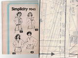 Simplicity 9045 Womens Button Front or Pullover Tunic Tops & Tie Belt 1970s Vintage Sewing Pattern Size 18 Bust 40 inches UNCUT Factory Folded