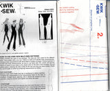Kwik Sew 2633 Womens Stretch Catsuits or Unitards 1990s Vintage Sewing Pattern Size XXS-L UNCUT Factory Folded