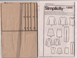 Simplicity 1255 THREADS Collection Womens Stretch Knit Tops Skirts & Pants Wardrobe Out Of Print Sewing Pattern Size 10 - 18 UNCUT Factory Folded