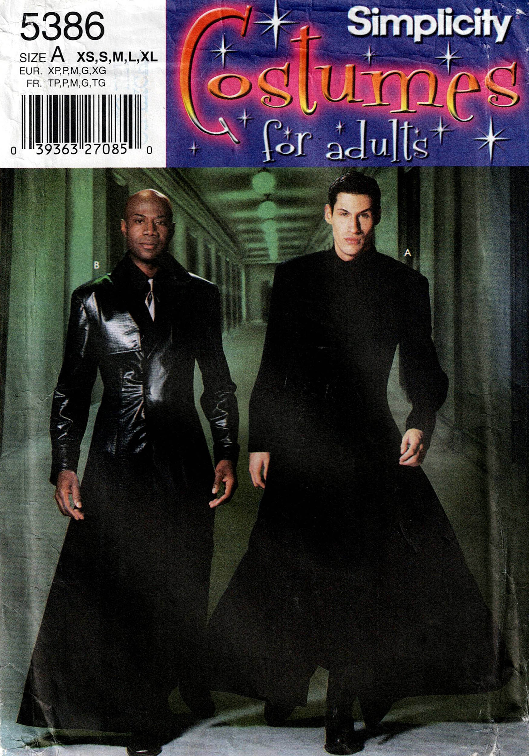 Simplicity 5386 Mens MATRIX Costume Neo Goth Long Duster Coat Out Of P – All The Precious Things simplicity-5386-mens-matrix-costume-neo-goth-long-duster-coat-out-of-p-all-the-precious-things