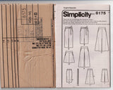 Simplicity 8175 Womens Slim or Flared Skirts Cropped Pants & Belt Out Of Print Sewing Pattern Size 6 - 14 UNCUT Factory Folded