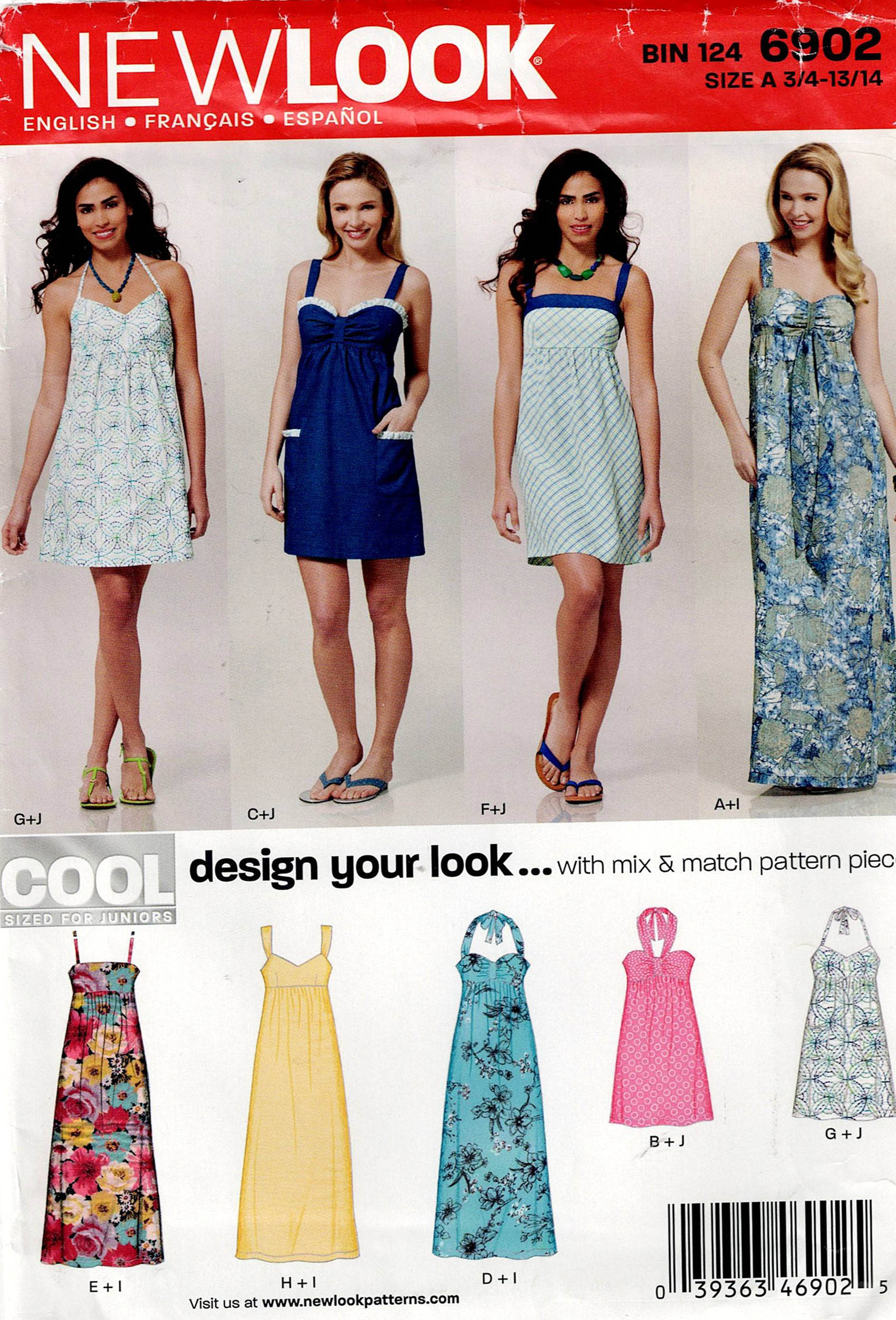 New Look 6902 Junior Mini Maxi Design Your Look Sundress Out Of Print All The Precious Things