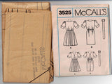 McCall's 3525 Womens Slim or Flared Dress with Turn Back Cuffs & Belt 1980s Vintage Sewing Pattern Size 10 - 14 UNCUT Factory Folded