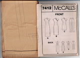 McCall's 7412 Womens Cheongsam Dress & Pants 1990s Vintage Sewing Pattern Size 12 - 16 UNCUT Factory Folded