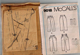 McCall's 9018 Womens Tapered Capri Pants 1980s Vintage Sewing Pattern Size 12 Waist 26.5 inches