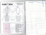 Kwik Sew 4032 Womens Mens UNISEX Zip Front Fleece Jacket Out Of Print Sewing Pattern Size S - XL UNCUT Factory Folded