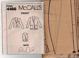McCall's 4466 Woman's Day Collection Unlined Jackets & Vest 1980s Vintage Sewing Pattern Size 10 - 14 UNCUT Factory Folded