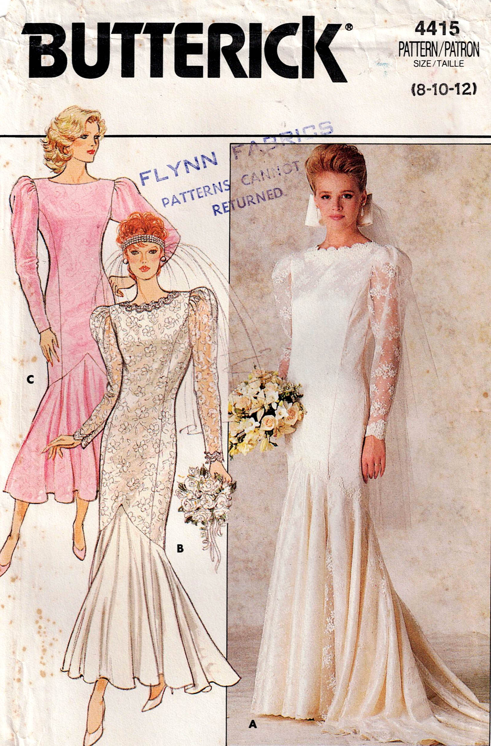 Butterick 4415 Womens Puff Sleeved Mermaid Hem Wedding or Bridesmaids – All The Precious Things