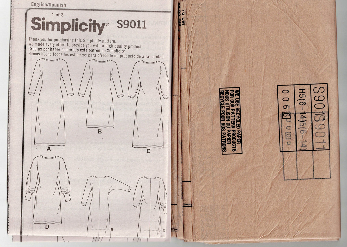 Style 1087 Womens Panelled Dress with Flared Skirt 1980s Vintage Sewing Pattern 12 - 16 UNCUT Factory Folded