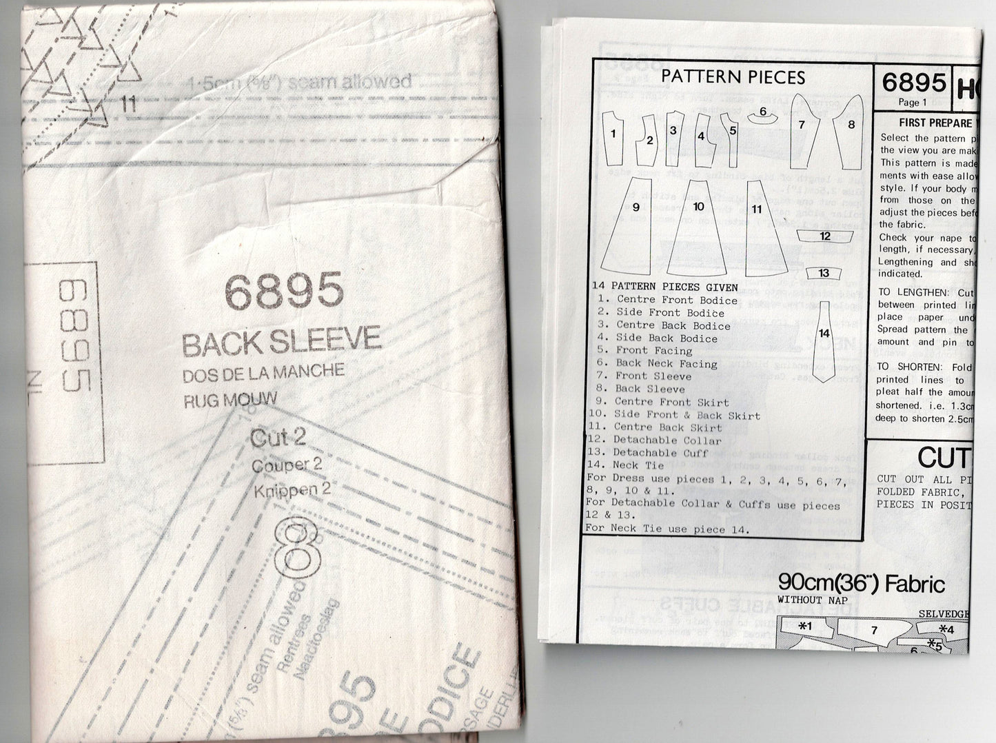 New Look 6895 Womens Panelled Fit & Flared Dress 1980s Vintage Sewing Pattern Sizes 8 - 18 UNCUT Factory Folded