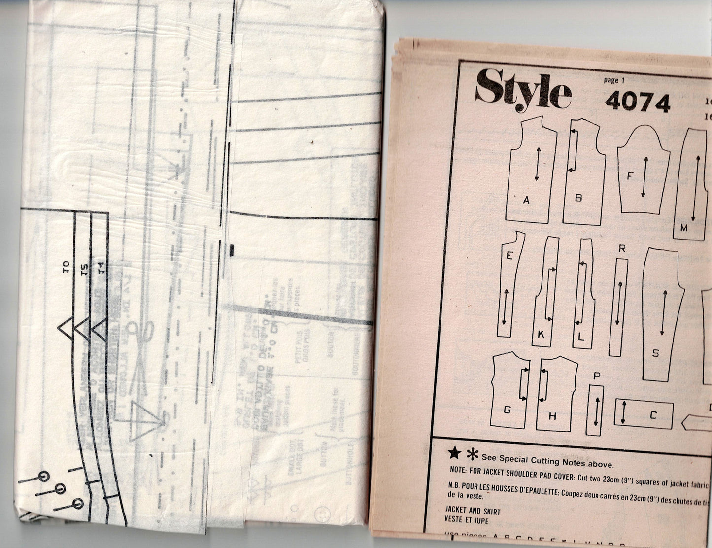 Style 4074 Womens Capsule WQardrobe Jacket Top Skirt & Pants 1980s Vintage Sewing Pattern 10 - 14 UNCUT Factory Folded