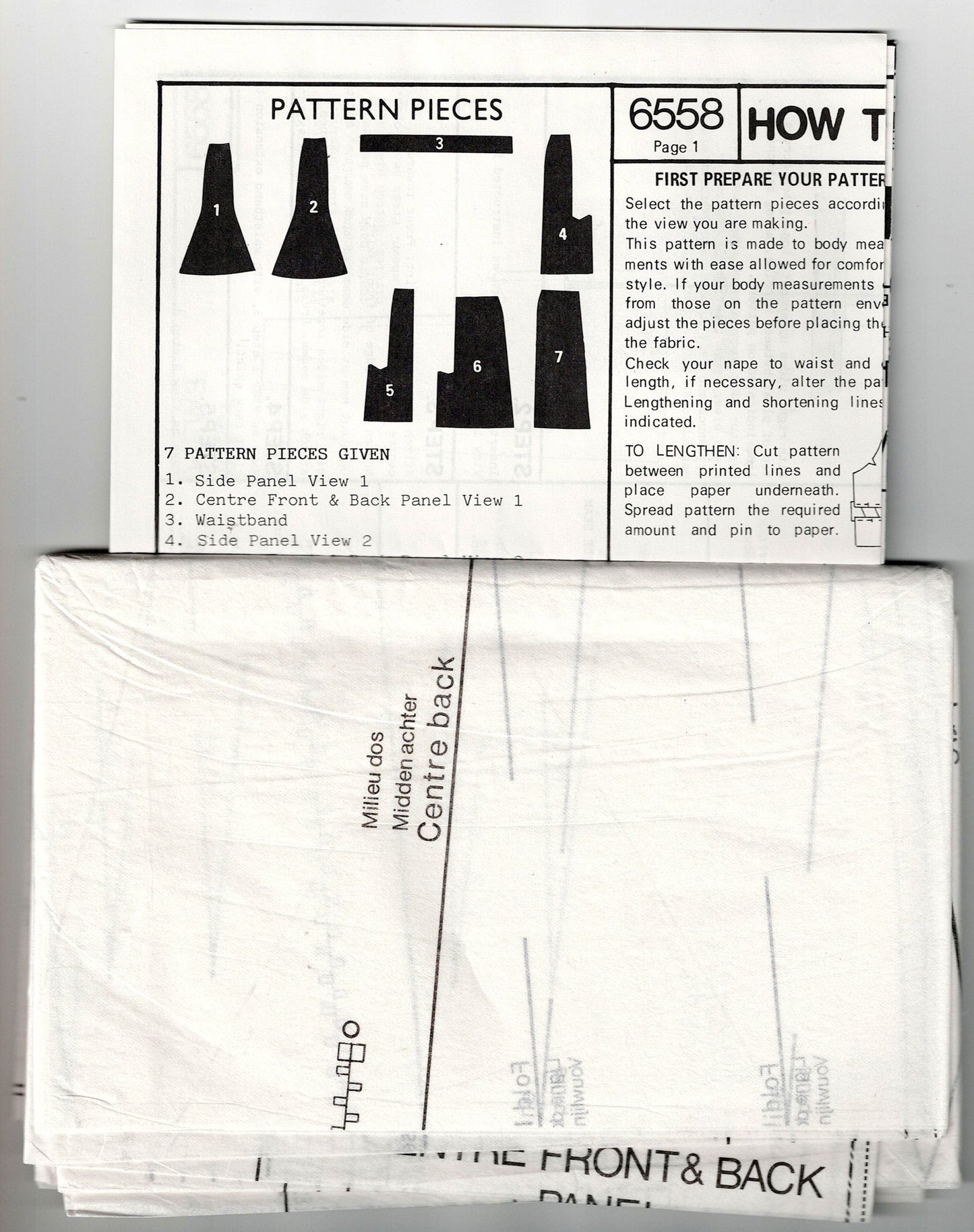 New Look 6558 Womens Panelled Skirt in 3 Styles 1980s Vintage Sewing Pattern Sizes 8 - 18 UNCUT Factory Folded