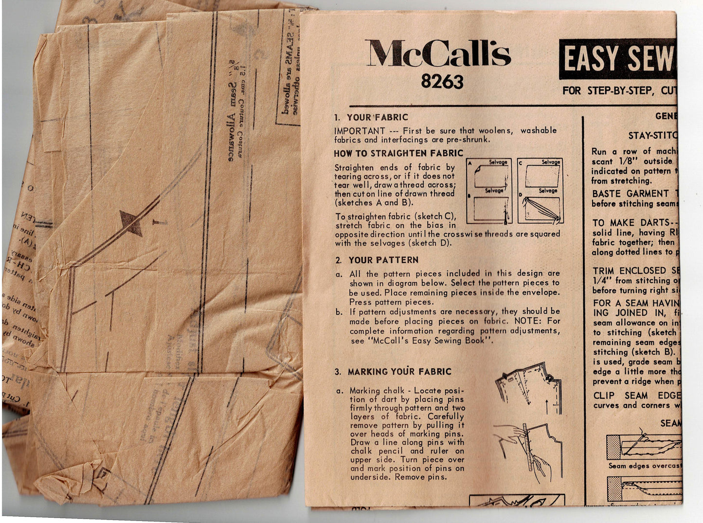 McCall's 8263 Womens Panelled Evening Sheath Dress 1960s Vintage Sewing Pattern Size 12 Bust 32 inches UNCUT Factory Folded