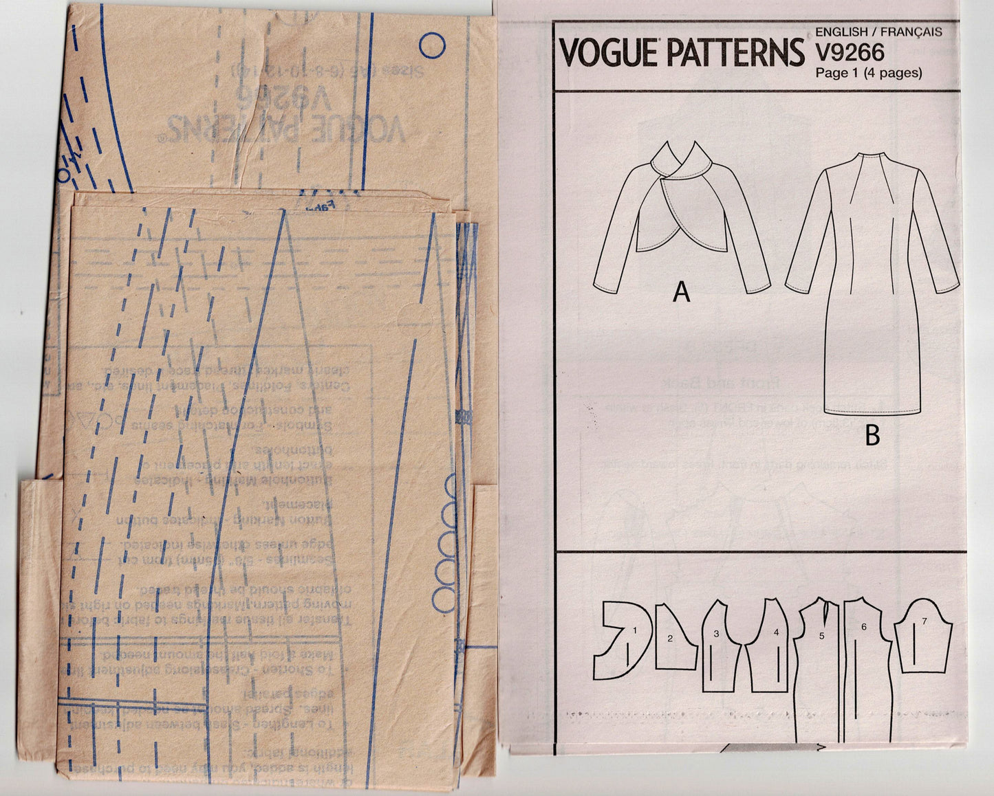 Vogue 1736 Womens Funnel Neck Fitted Dress & Bolero Jacket Sewing Pattern Size 6 - 14 UNCUT Factory Folded