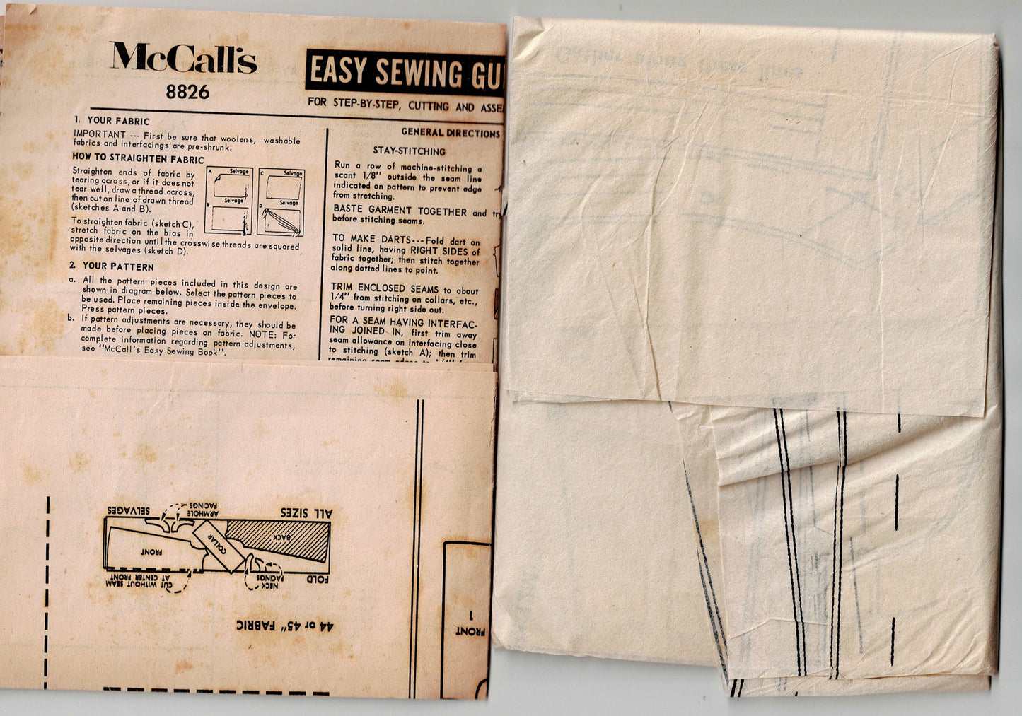 McCall's 8826 Womens Classic Muu Muu Tent Dress 1960s Vintage Sewing Pattern Size SMALL Bust 31 - 32 inches