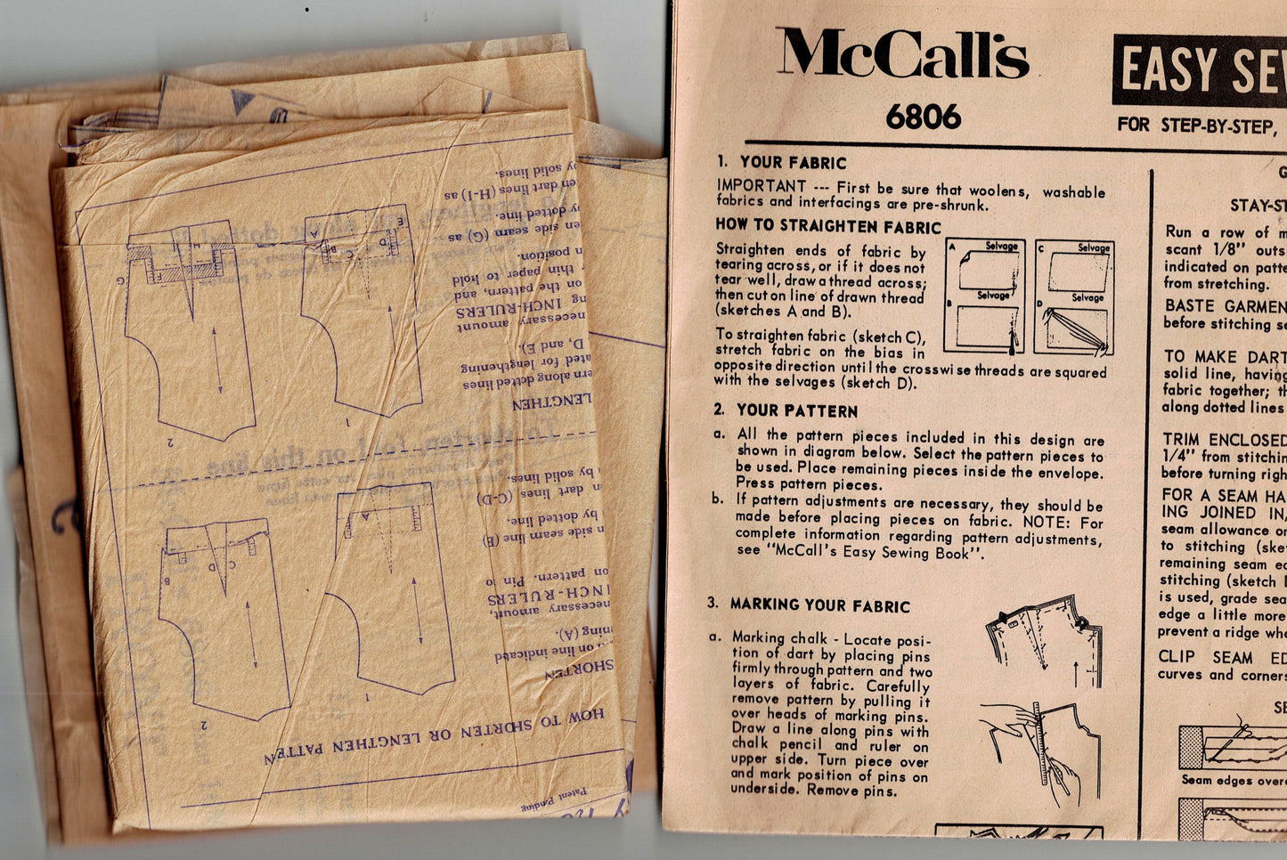McCall's 6806 Womens Classic Sheath Dress & Stole 1960s Vintage Sewing Pattern Size 16 Bust 36 inches