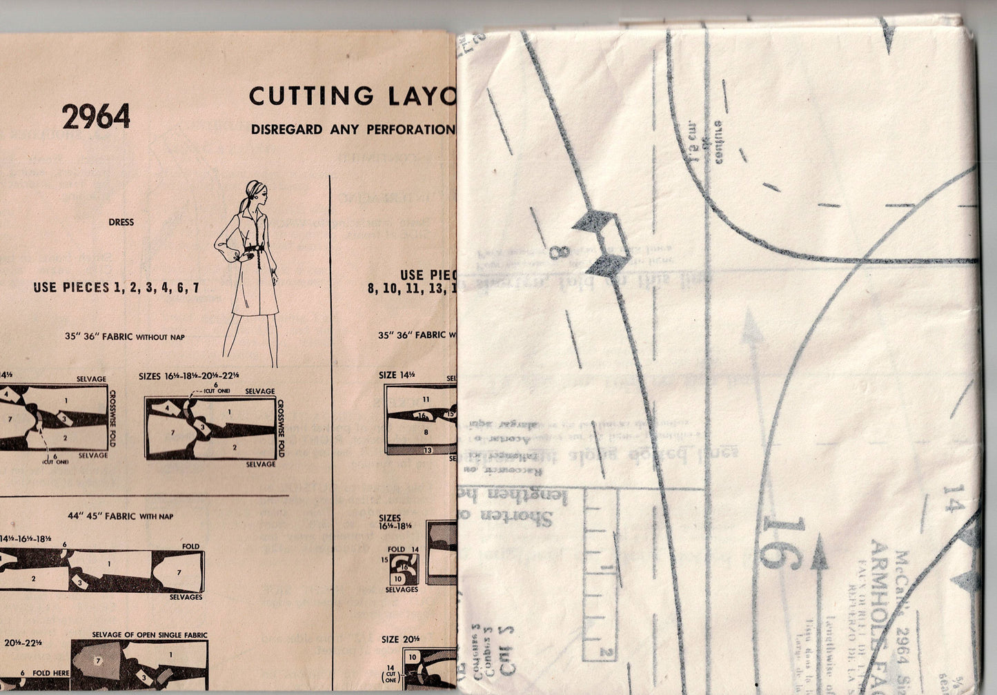 McCall's 2964 Womens Zip Front Shirtdress & Long Vest 1970s Vintage Sewing Pattern Bust 41 Inches UNCUT Factory Folded