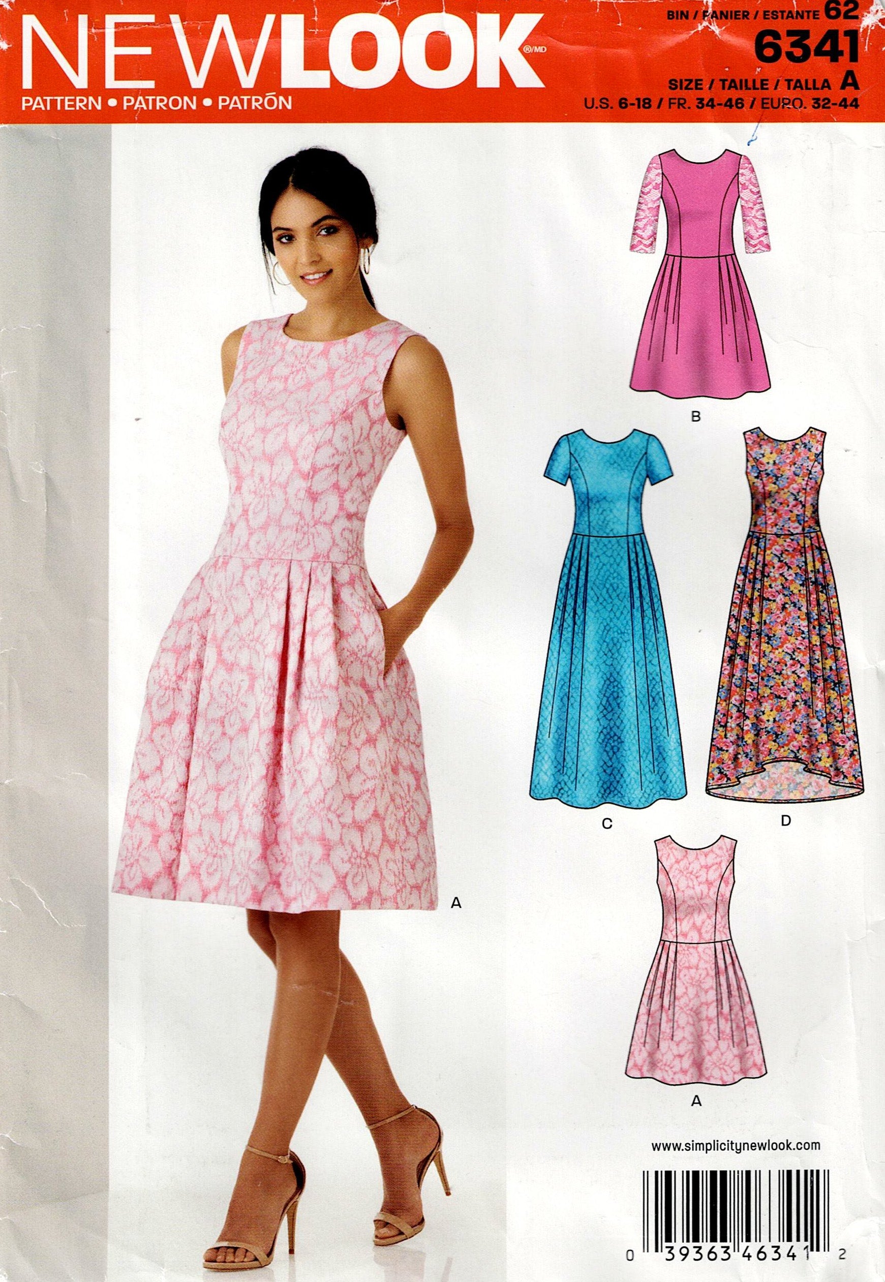 New Look 6341 Womens Princess Bodice Side Pleated Dress Out Of Print P All The Precious Things New Look 6341 Womens Princess Bodice Side Pleated Dress Out Of Print P All The Precious Things