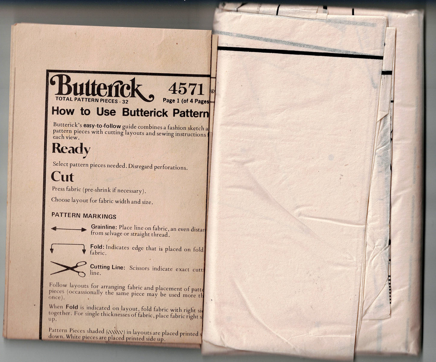 Butterick 4571 Flower Appliqued Baby Cot Quilt & Pillow Covers 1970s Vintage Sewing Pattern One Size UNCUT Factory Folded