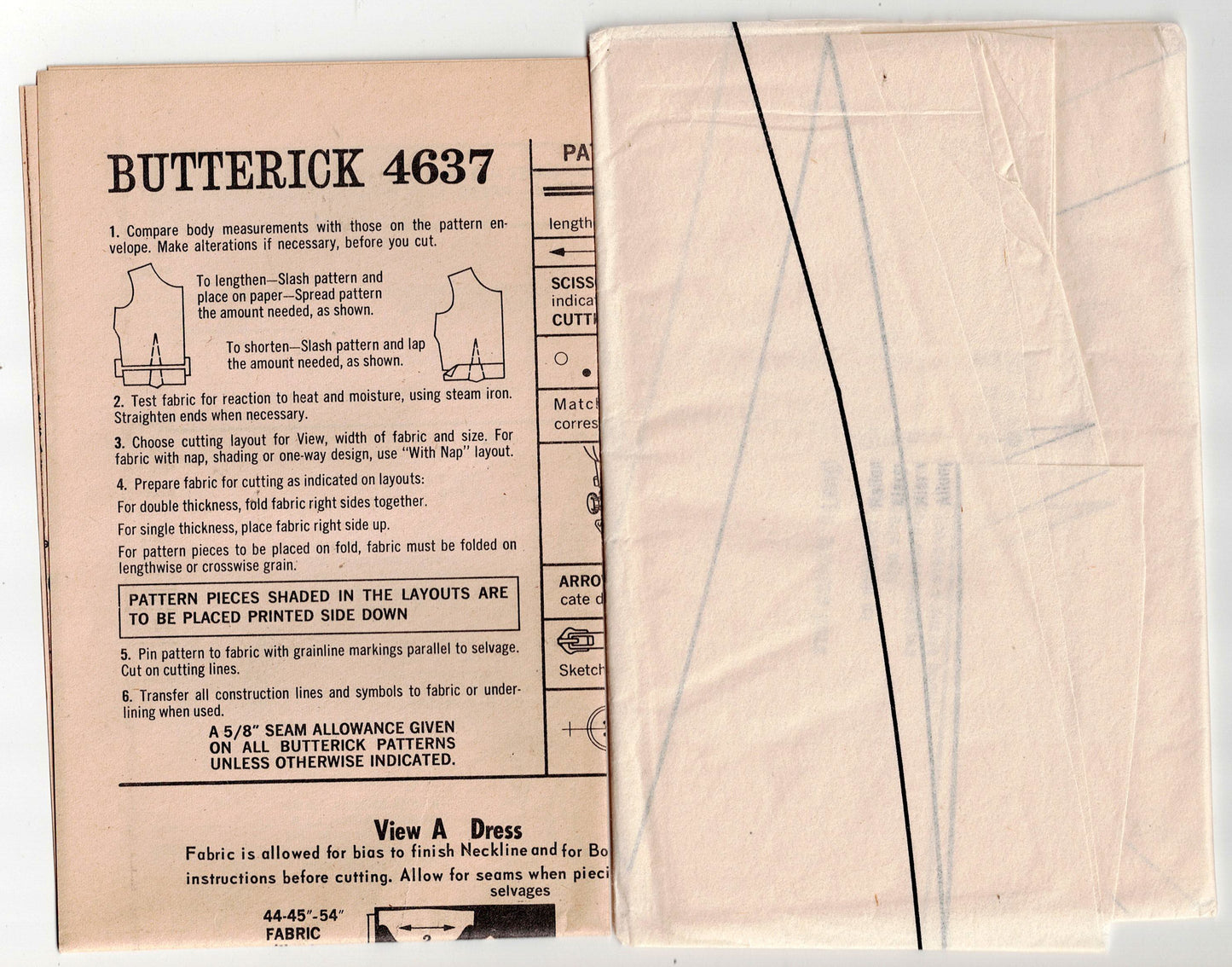 Butterick 4637 Girls EASY Tent Dress 1960s Vintage Sewing Pattern Size 8 - 10 UNCUT Factory Folded