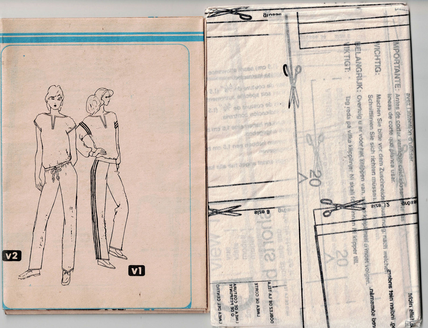 Patrón de costura vintage de los años 80 para chándal y pantalones cortos deportivos de terciopelo elástico Simplicity 9890 para mujer, tallas 10 y 12