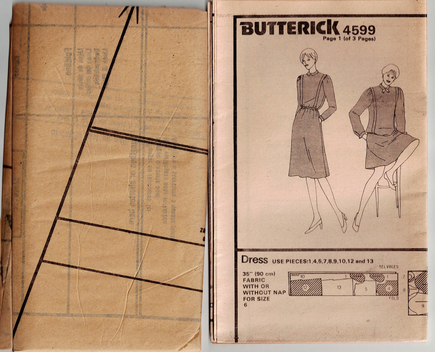 Butterick 4599 DOROTHY HAMILL Womens Shirtdress 1980s Vintage Sewing Pattern Size 10 Bust 32.5 Inches UNCUT Factory Folded