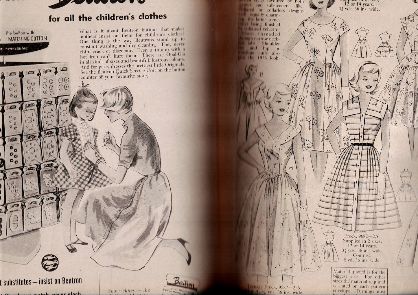 Australian Home Journal October 1956 Magazine with Womens Playsuit Shirtdress & Wrap Skirt Sewing Patterns Included