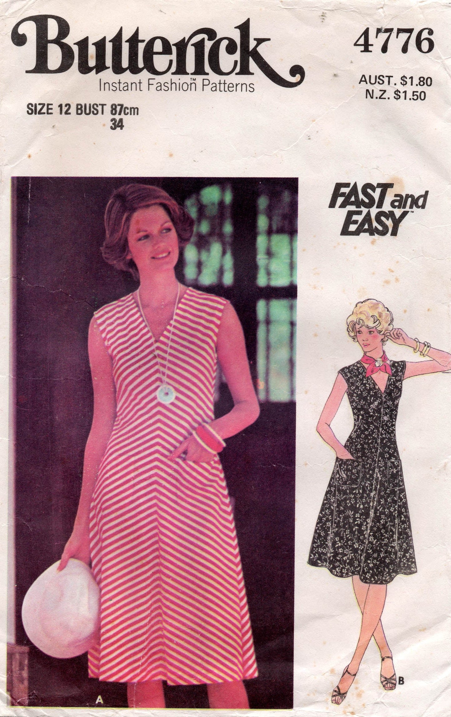 butterick 4776 70s stretch dress