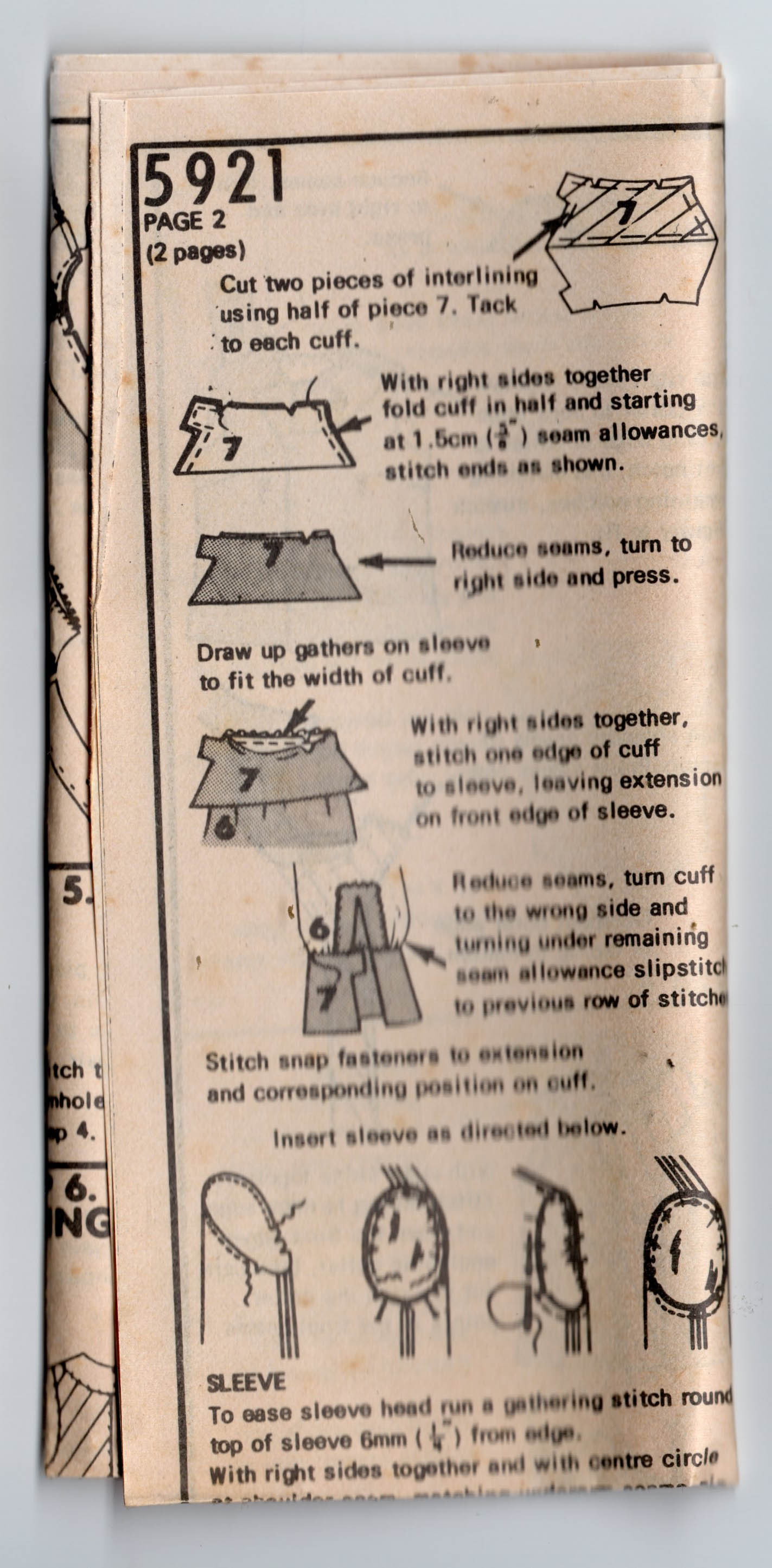 Maudella 5921 Womens Blouse Jerkin & Flared Pants 1970s Vintage Sewing Pattern Size 14 Bust 36 inches UNCUT Factory Folded