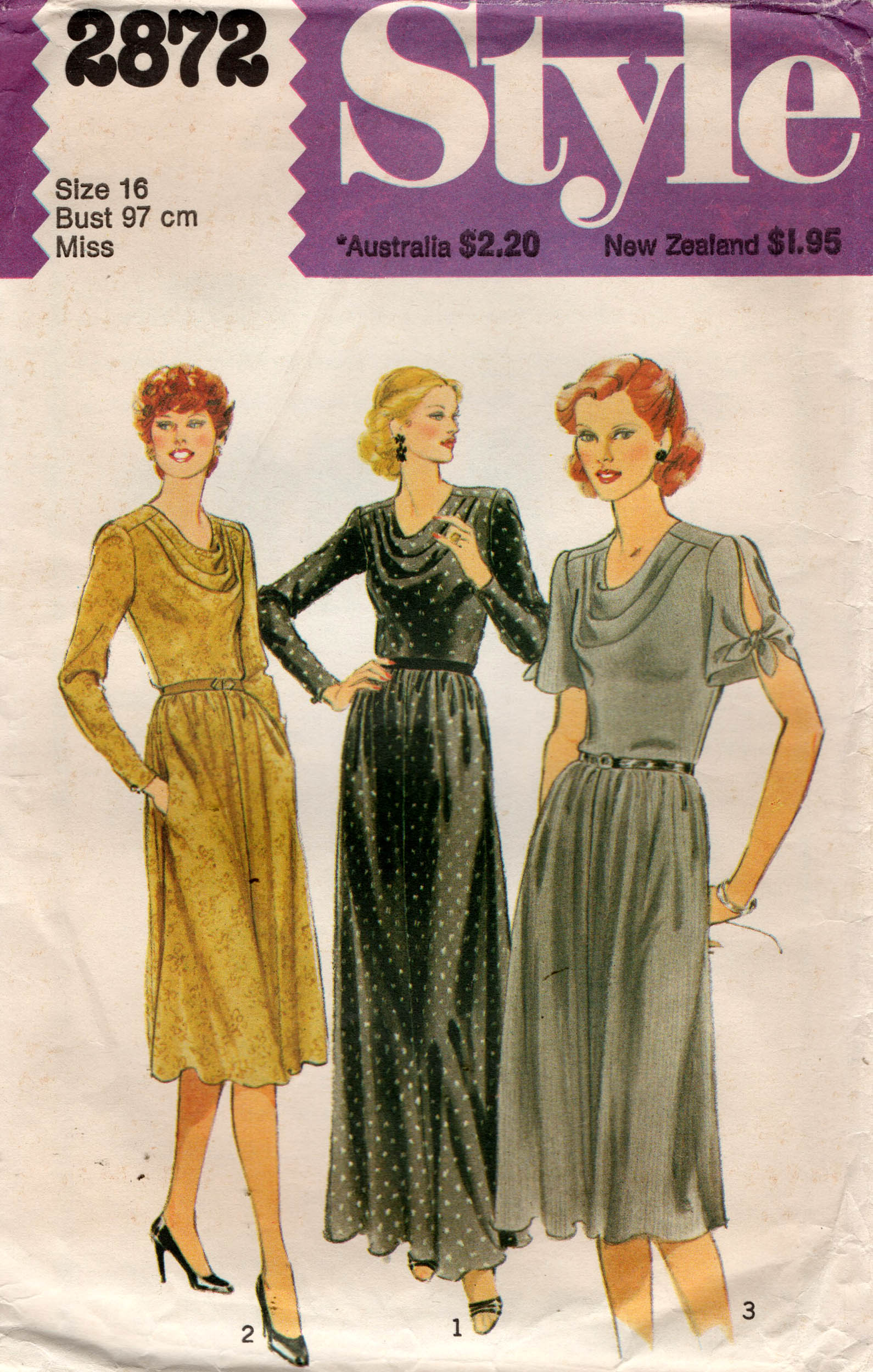 1970s Womens Evening Wear Style 2872 Womens Evening Dress With