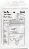 Burda EASY 8398 Womens Draped Halter Cowl Tops Out Of Print Sewing Pattern Sizes 6 - 18 UNCUT Factory Folded