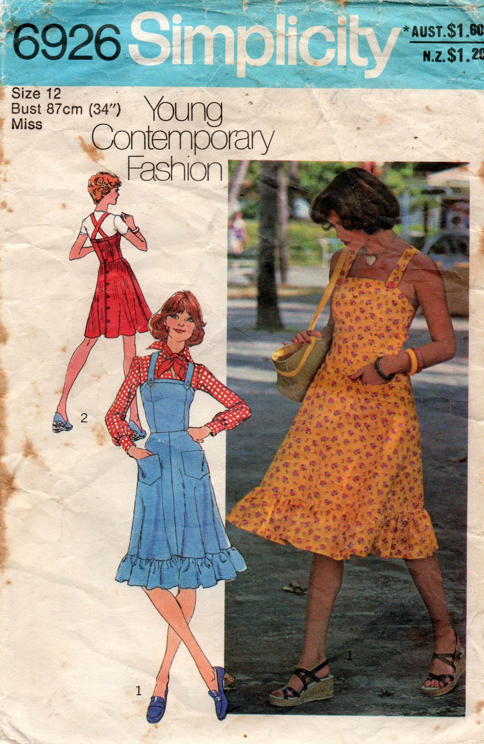 Simplicity 6926 Womens Back Buttoned Ruffled Sundress or Jumper Dress All The Precious Things