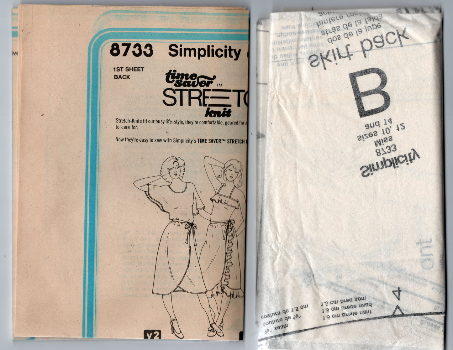 Simplicity 8955 Womens JIFFY Shoulder Tied Blouson Dress or Maxi 1970s Vintage Sewing Pattern Size 12 Bust 34 Inches