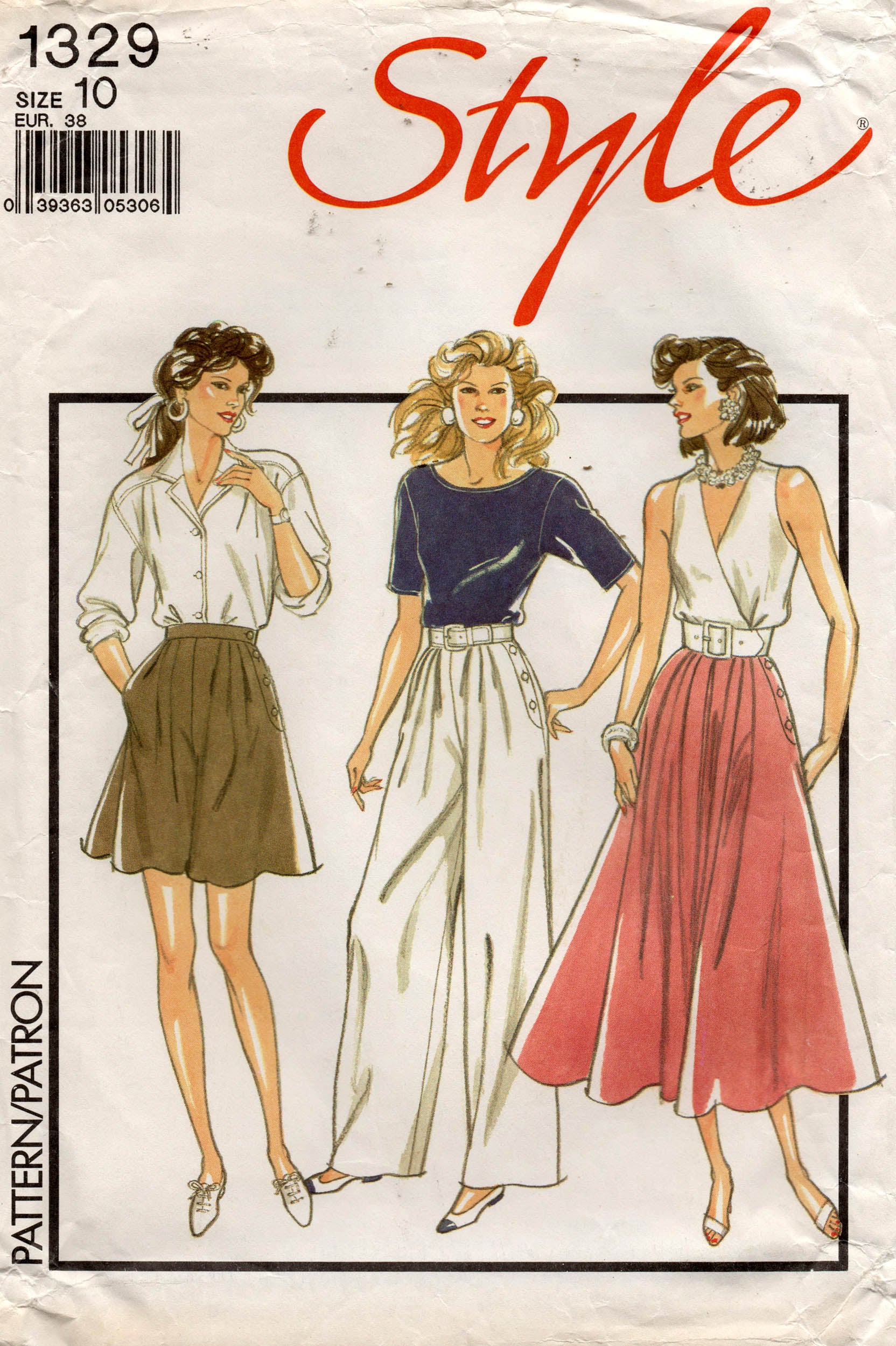 Style 1329 Womens Side Buttoned Skirt Culottes Pants 1980s Vintage S All The Precious Things