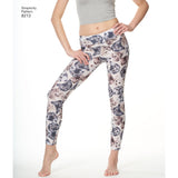 Simplicity 8212 Womens Stretch Leggings Sewing Pattern Size XXS - XXL UNCUT Factory Folded