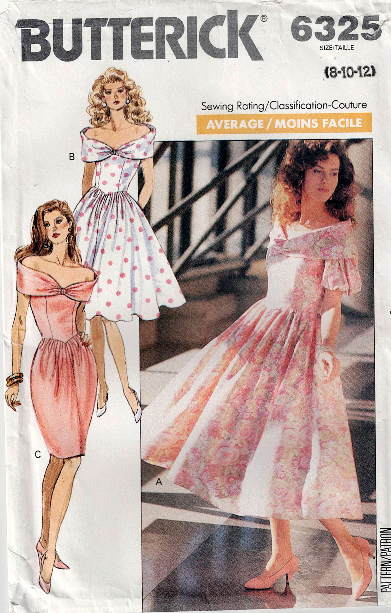 Butterick 6325 Womens Off The Shoulder Collar Evening Dress with Slim All The Precious Things Butterick 6325 Womens Off The Shoulder Collar Evening Dress with Slim All The Precious Things