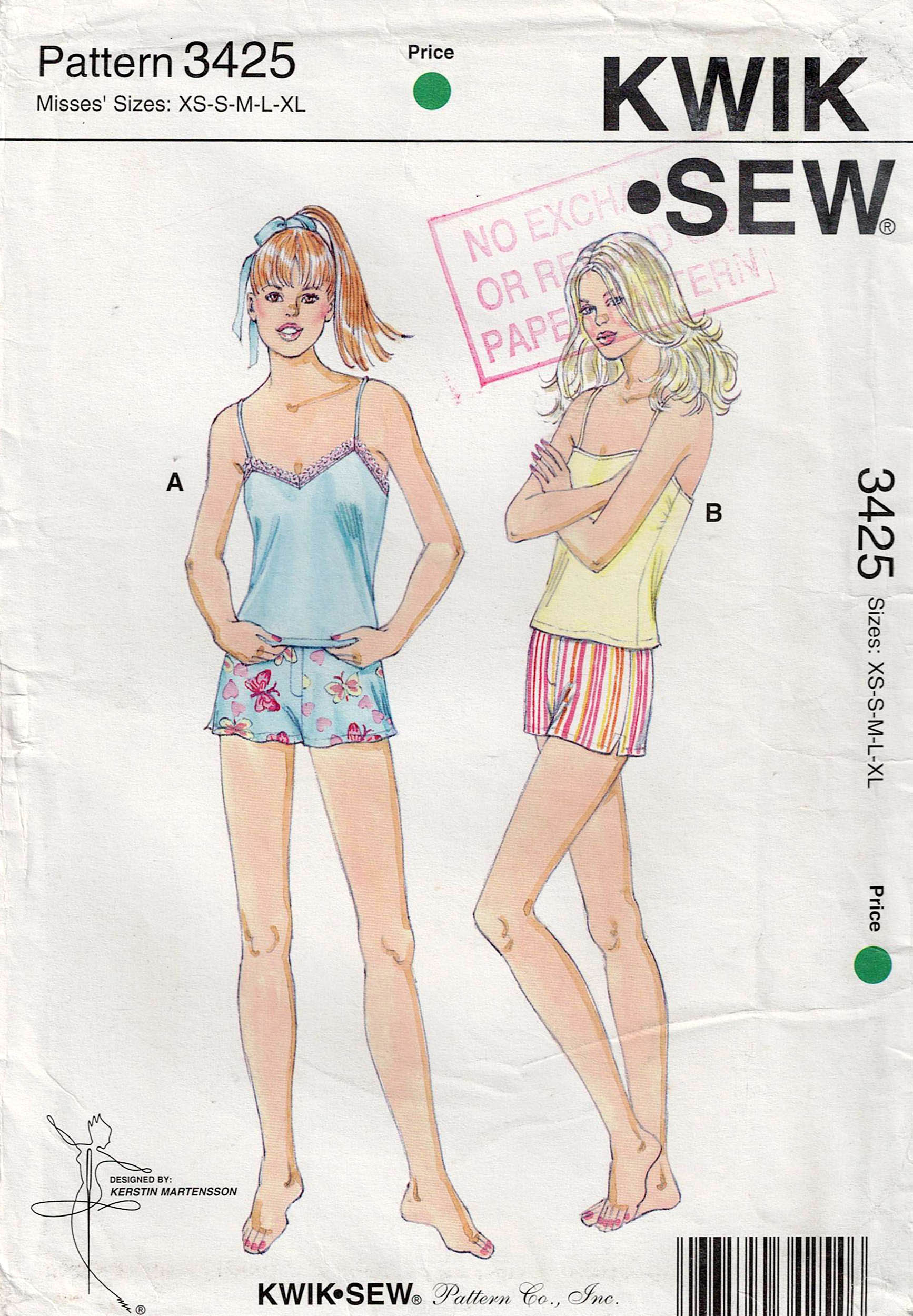 Kwik Sew 3425 Womens Sleepwear Camisoles & Shorts Out Of Print Sewing – All The Precious Things Kwik Sew 3425 Womens Sleepwear Camisoles & Shorts Out Of Print Sewing – All The Precious Things