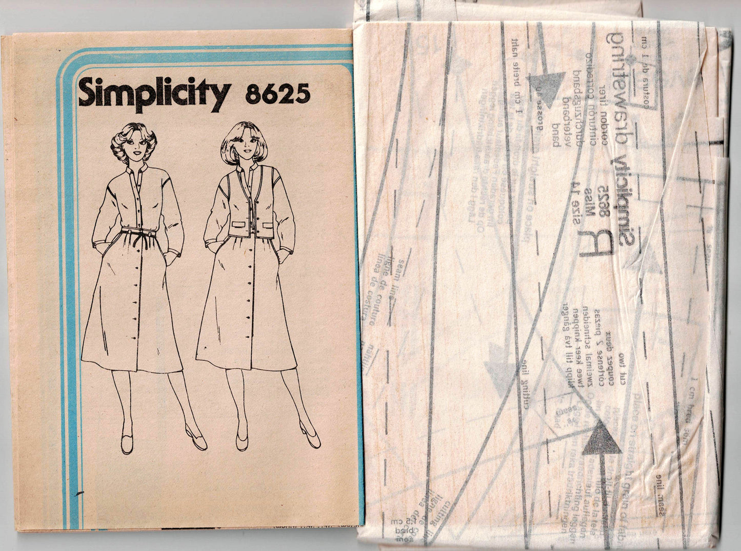 Patrón de costura vintage de los años 70 para mujer, falda, blusa y chaleco, Simplicity 8625, talla 14, busto de 36 pulgadas, sin cortar, doblado de fábrica